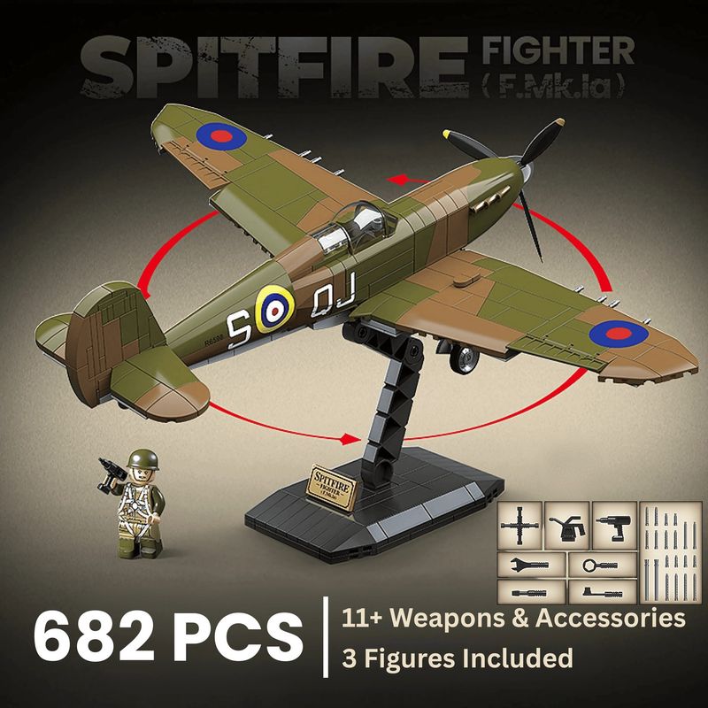 British Supermarine Spitfire Mk.Ia - 682 Piece Historical Model