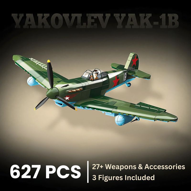 Soviet Yakovlev Yak-1B Fighter - 627 Piece Historical Aircraft Model