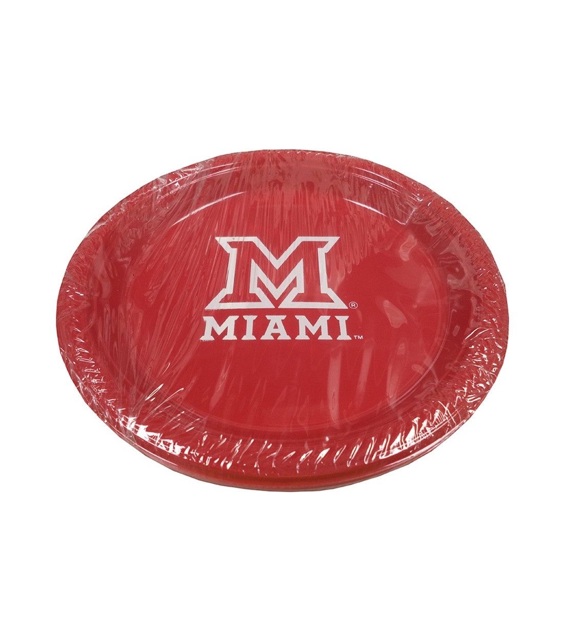 10 Pack Red Miami University Plates