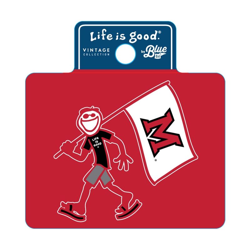 Blue 84 Miami Flag Carrier Rugged Sticker