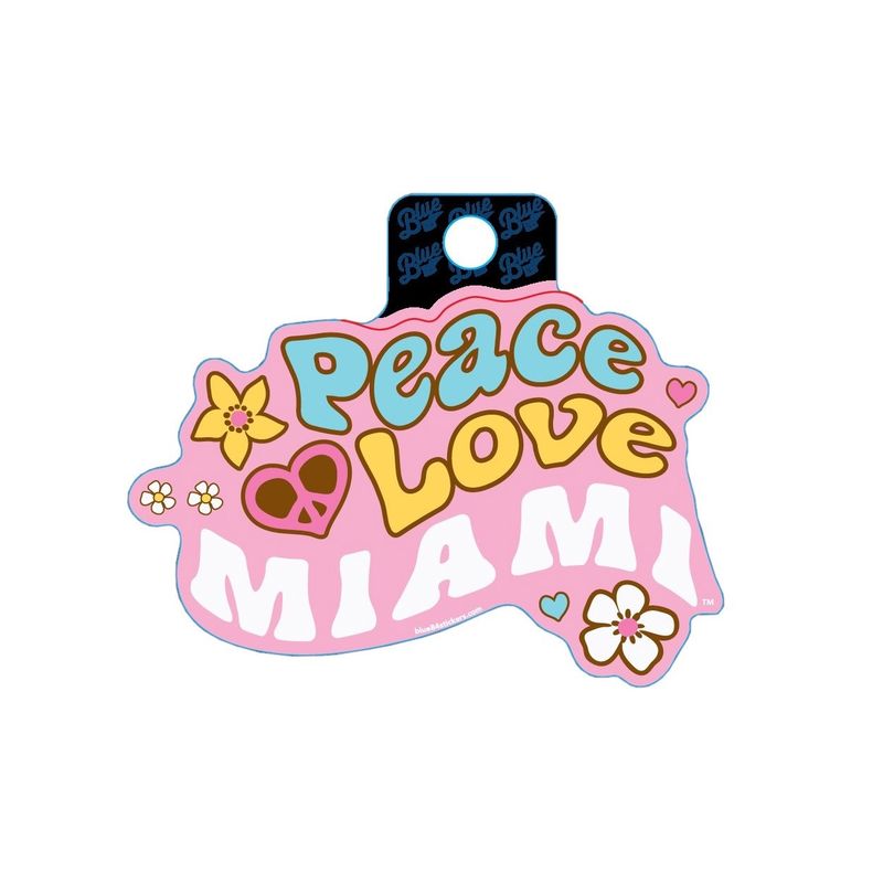 Blue 84 Miami Peace &amp; Love Sticker