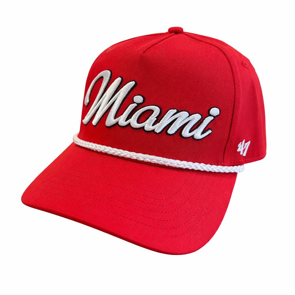 47 Brand Miami University RedHawks Retro Red Script Rope Hat