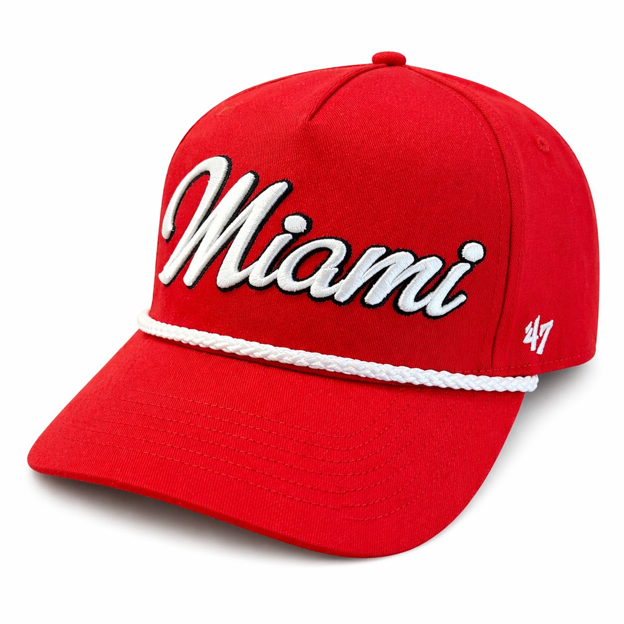 47 Brand Miami University RedHawks Retro Red Script Rope Hat