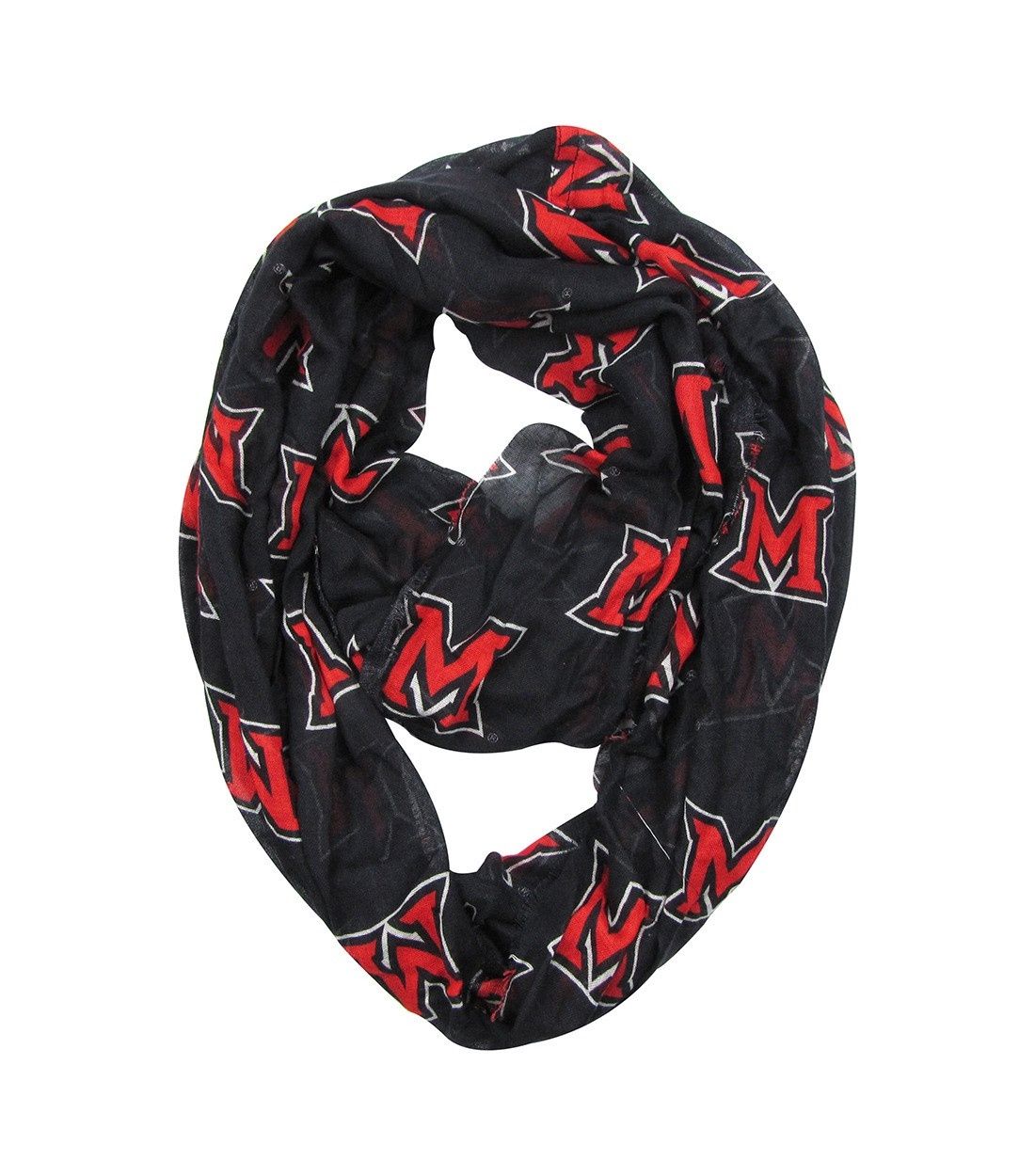 Black Miami University Infinity Scarf