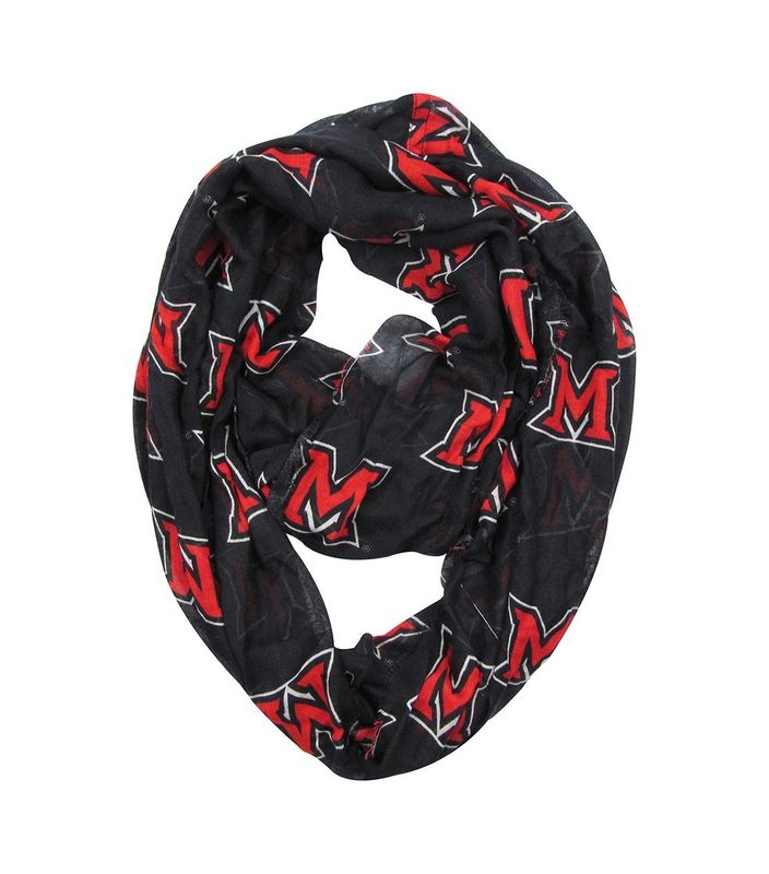 Black Miami University Infinity Scarf