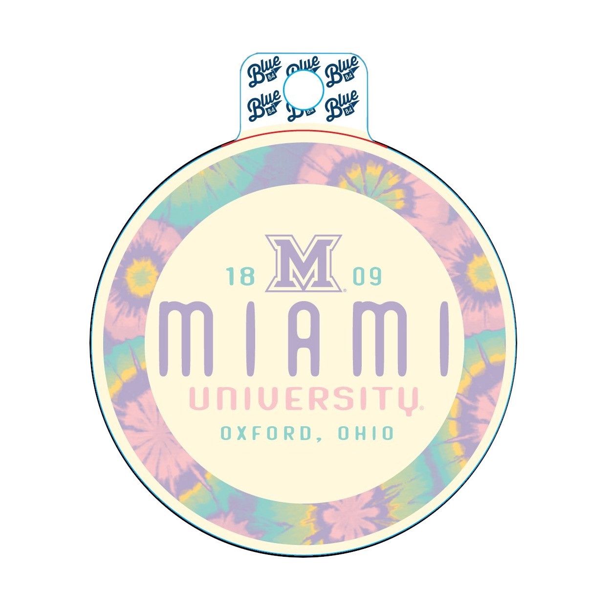 Blue 84 Miami Circle Tie Dye Sticker
