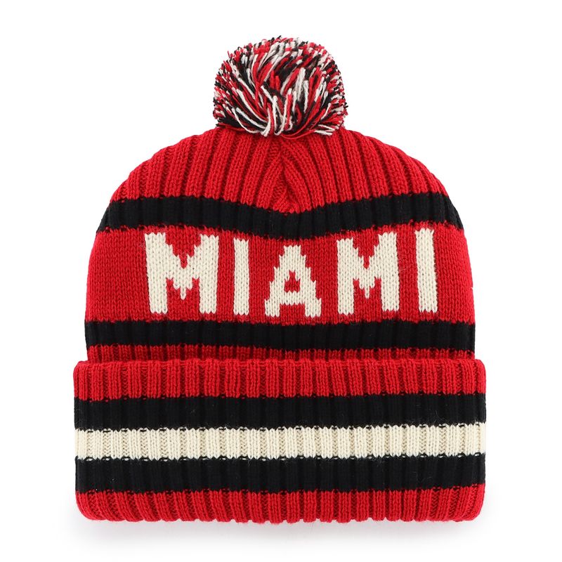 Bering Cuff Pom Hat with Natural and Black Stripes