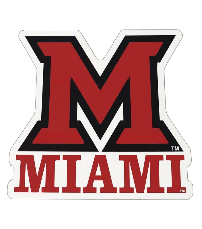 Block "M" Logo over Miami 7" Magnet