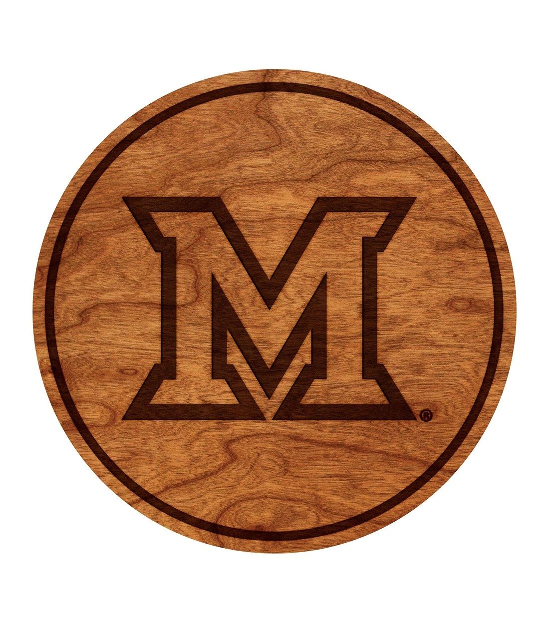 Block "M" Wooden Coasters 4 Pack
