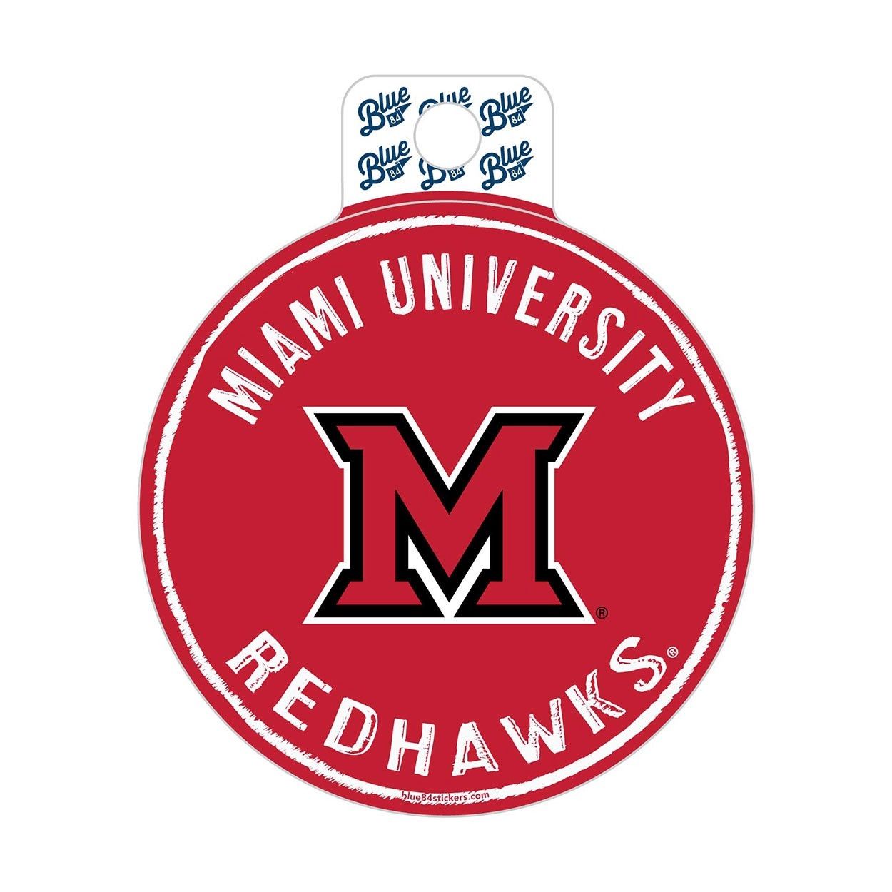 Blue 84 Miami Circle Sticker