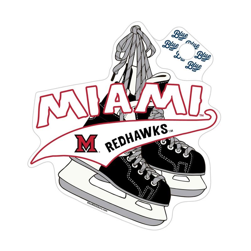 Blue 84 Miami Ice Hockey Skates Sticker