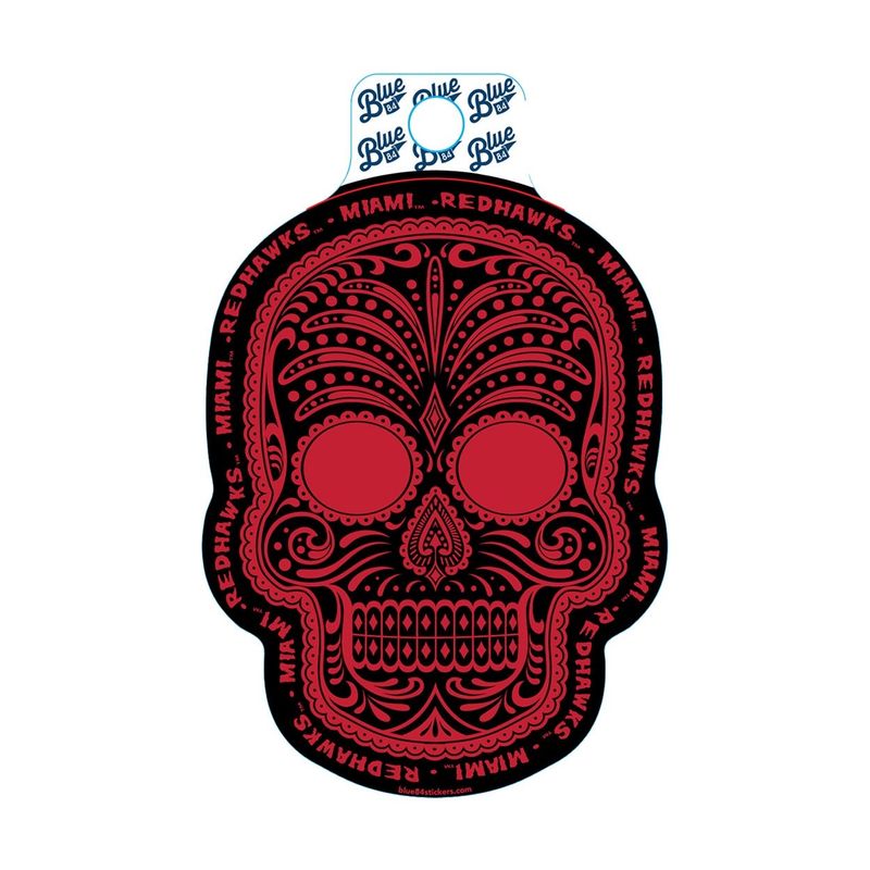 Blue 84 Miami Suger Skull Sticker