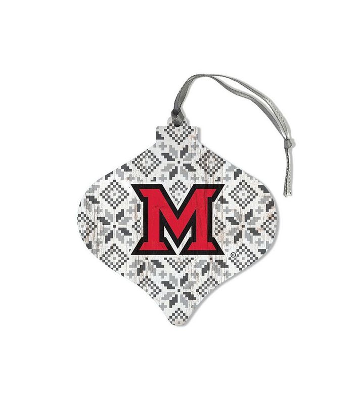 Bulb Ornament with Miami Block "M"