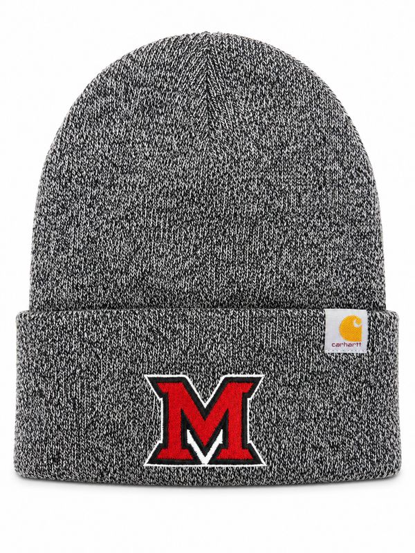 Carhartt Miami University RedHawks Black Marled Knit Beanie