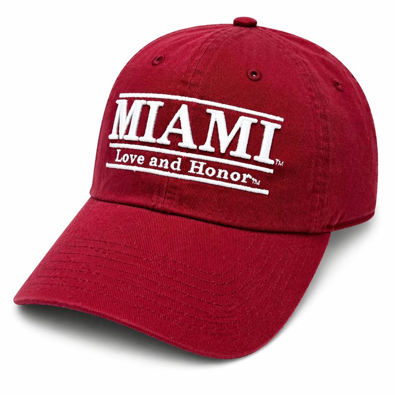 The Game Miami University RedHawks Cardinal “Love &amp; Honor” Adjustable Hat
