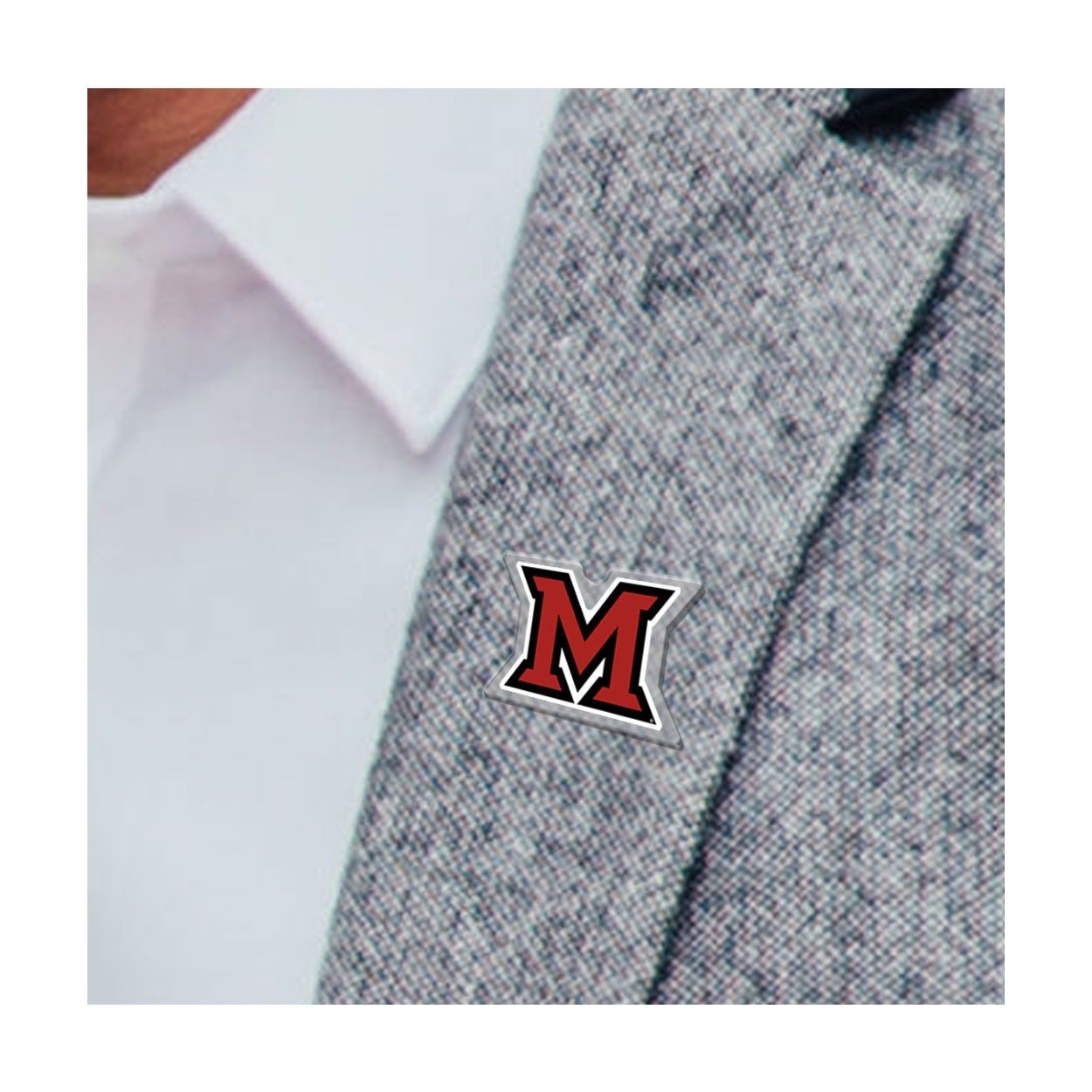 CDI Miami Block M Acrylic Lapel Pin