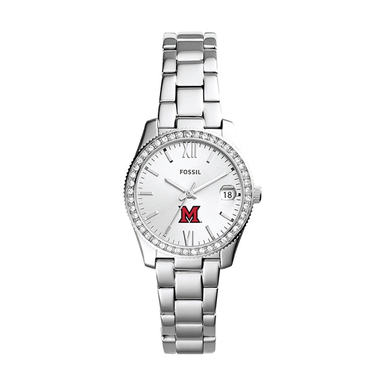 Fossil Miami Univ. Block M Scarlette Date Watch DS