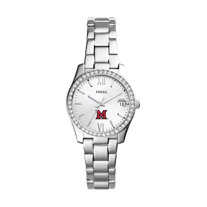 Fossil Miami Univ. Block M Scarlette Date Watch DS