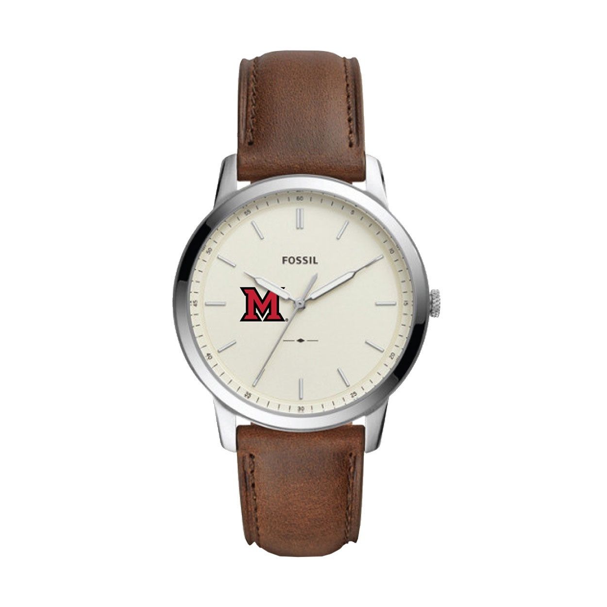 Fossil Miami University Logo Watch with Leather Band DS