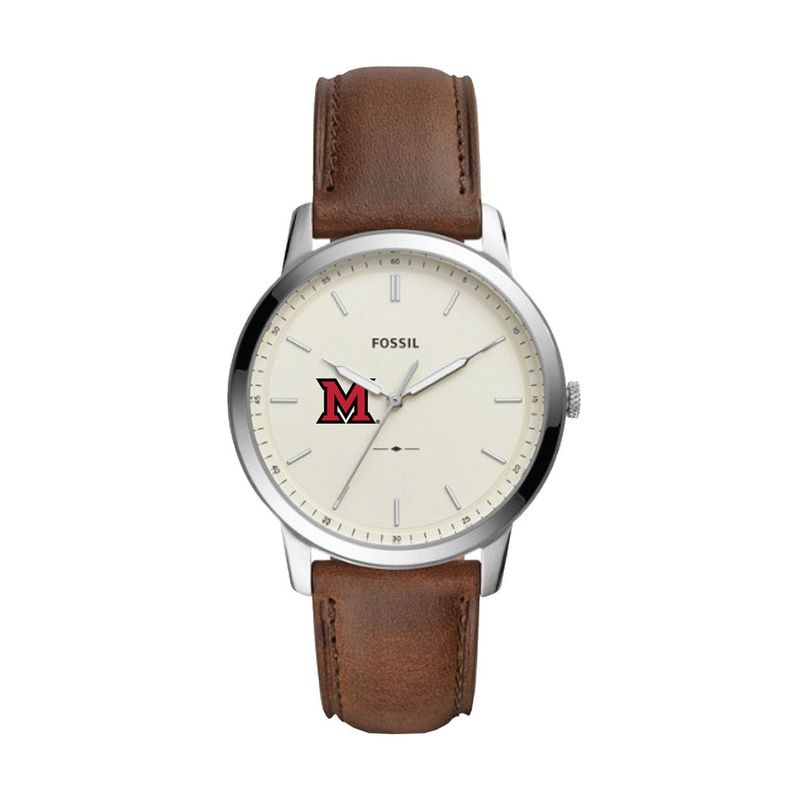 Fossil Miami University Logo Watch with Leather Band DS