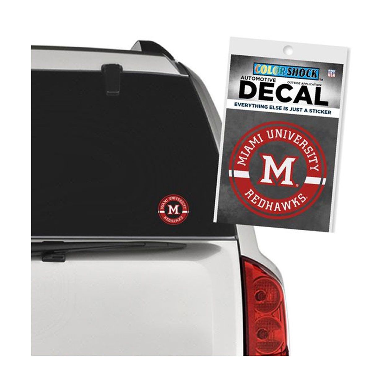 CDI Miami University RedHawks Circle Auto Decal 3.875" x 4"