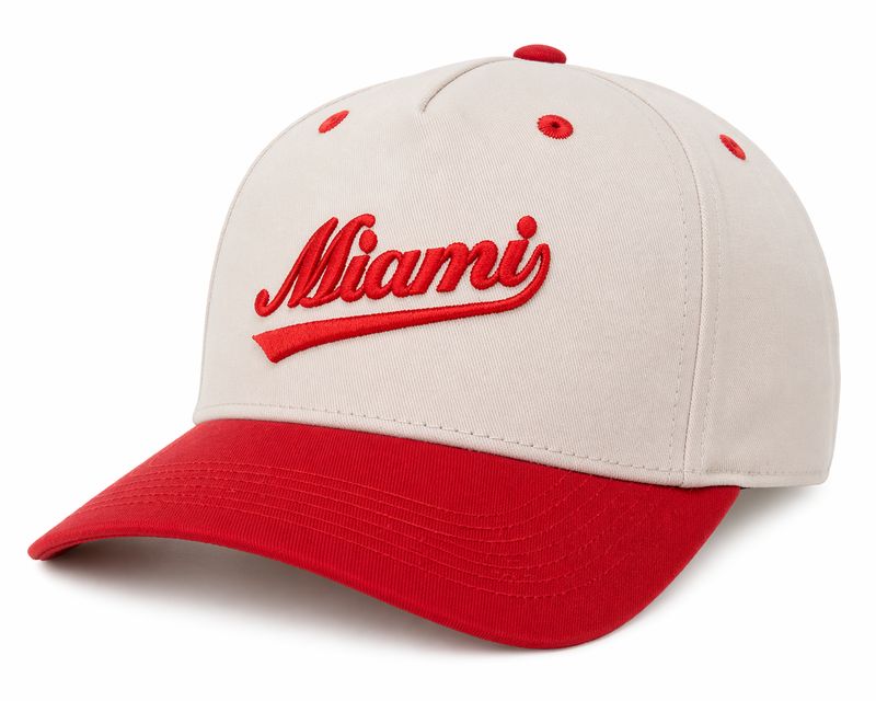 Legacy Miami University RedHawks Heritage Tail Design Adjustable Hat – HTA Twill Stone/Scarlet