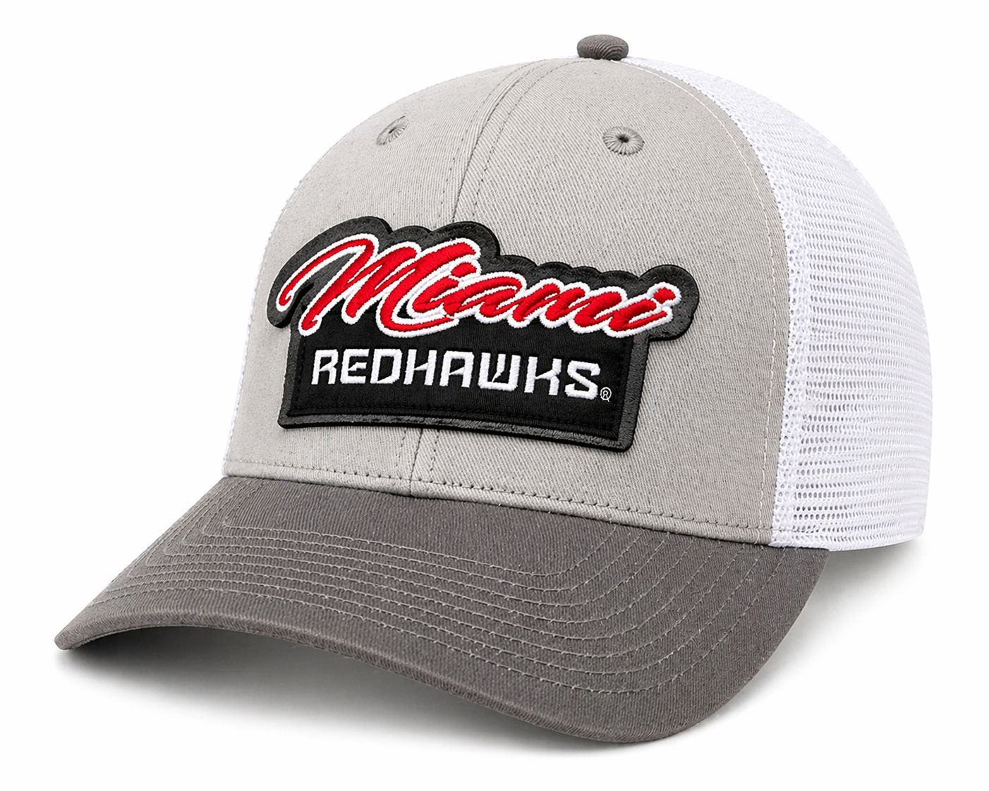 Colosseum Miami University RedHawks Jamis Gray Trucker Adjustable Hat