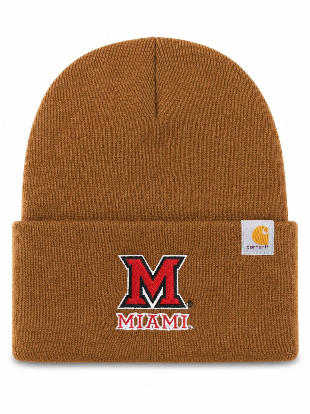 Carhartt Miami University RedHawks Brown Knit Beanie