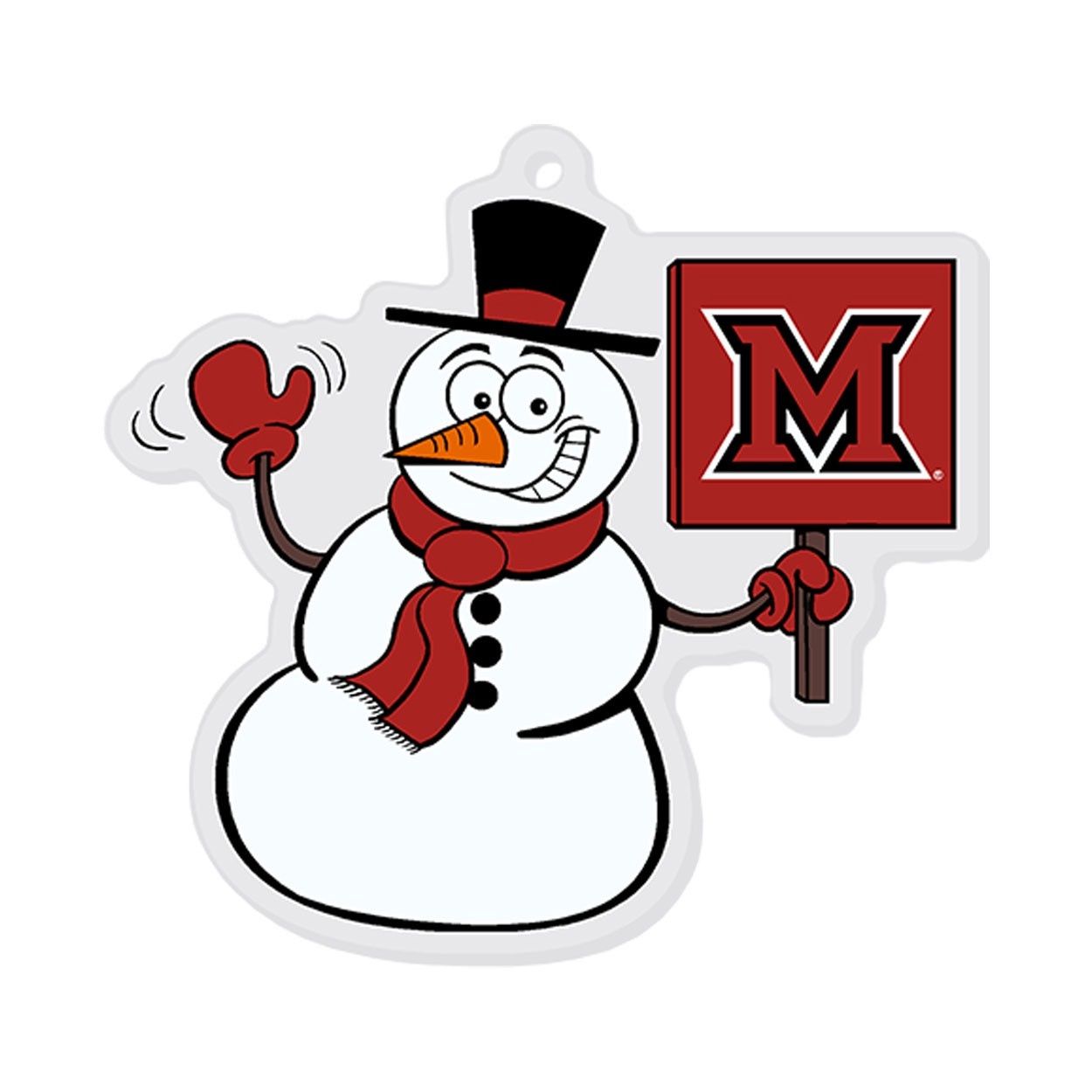 CDI Miami Snowman with Block M Sign, Acrylic