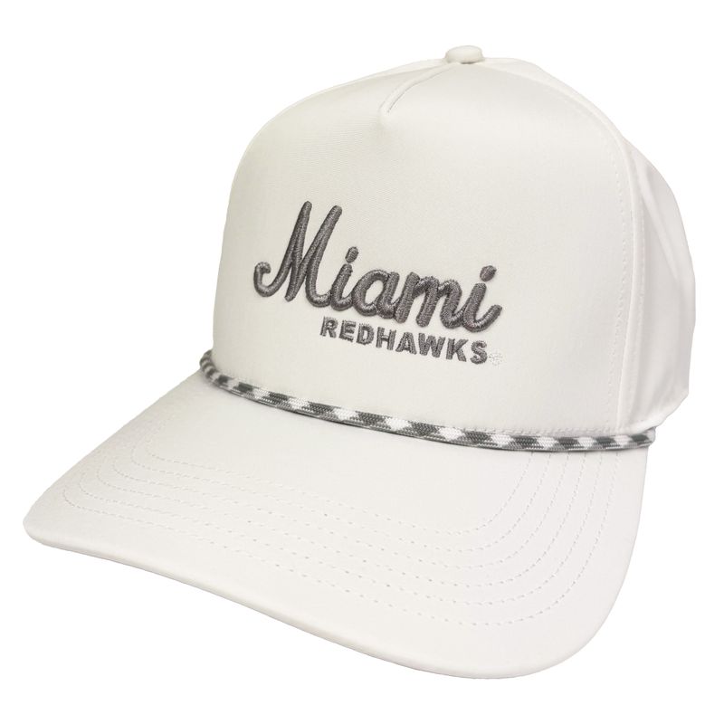 Legacy Miami University RedHawks White/Grey Caddy Adjustable Rope Hat