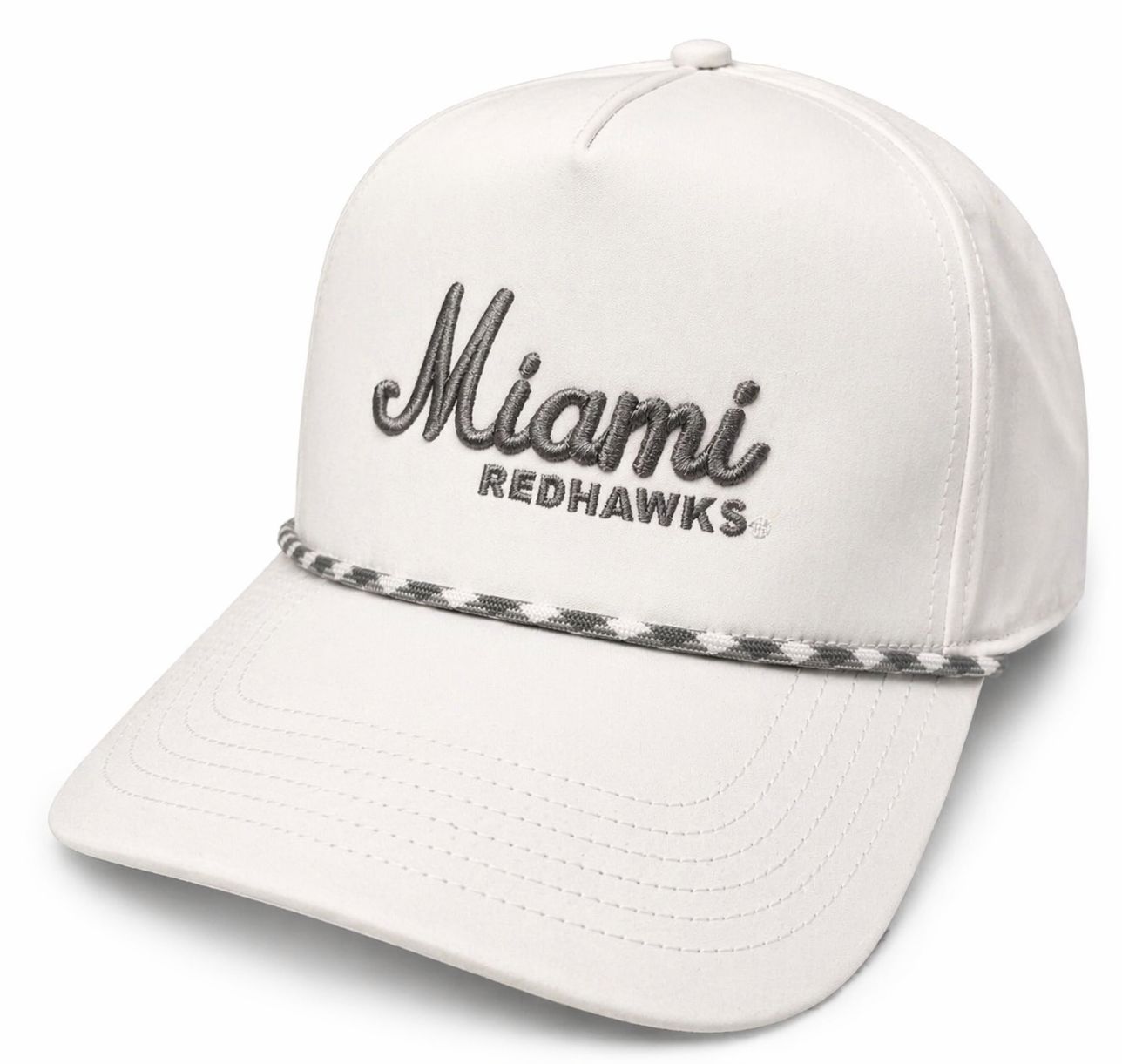Legacy Miami University RedHawks White/Grey Caddy Adjustable Rope Hat