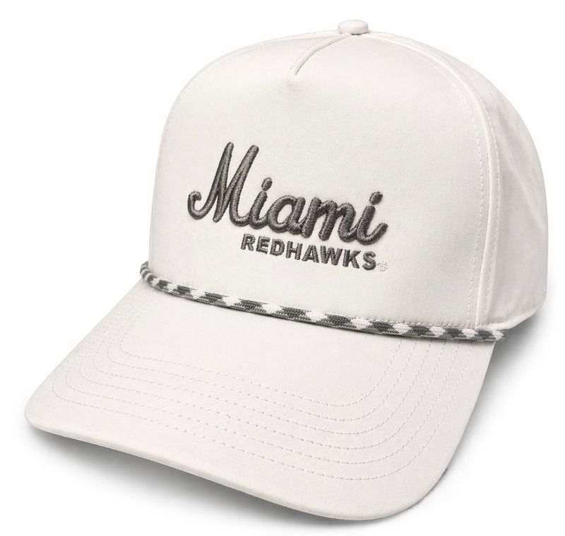 Legacy Miami University RedHawks White/Grey Caddy Adjustable Rope Hat