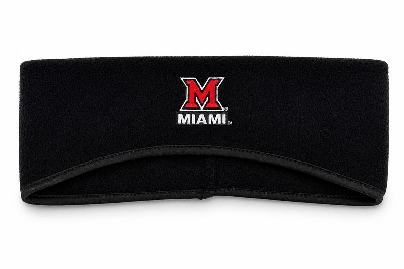 LogoFit Miami University RedHawks Black Earband