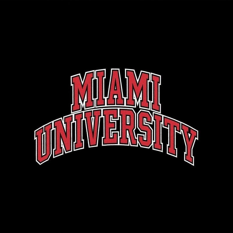 Medium Sized Arched Miami University Decal