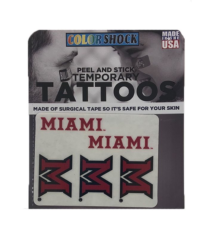 Miami and Block "M" Logo Face Tattoos