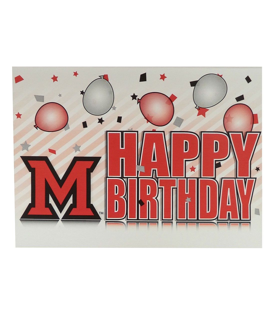 Miami Balloon and Block "M" Birthday Card
