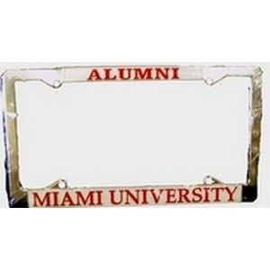 Miami Alumni Chrome License Plate Frame