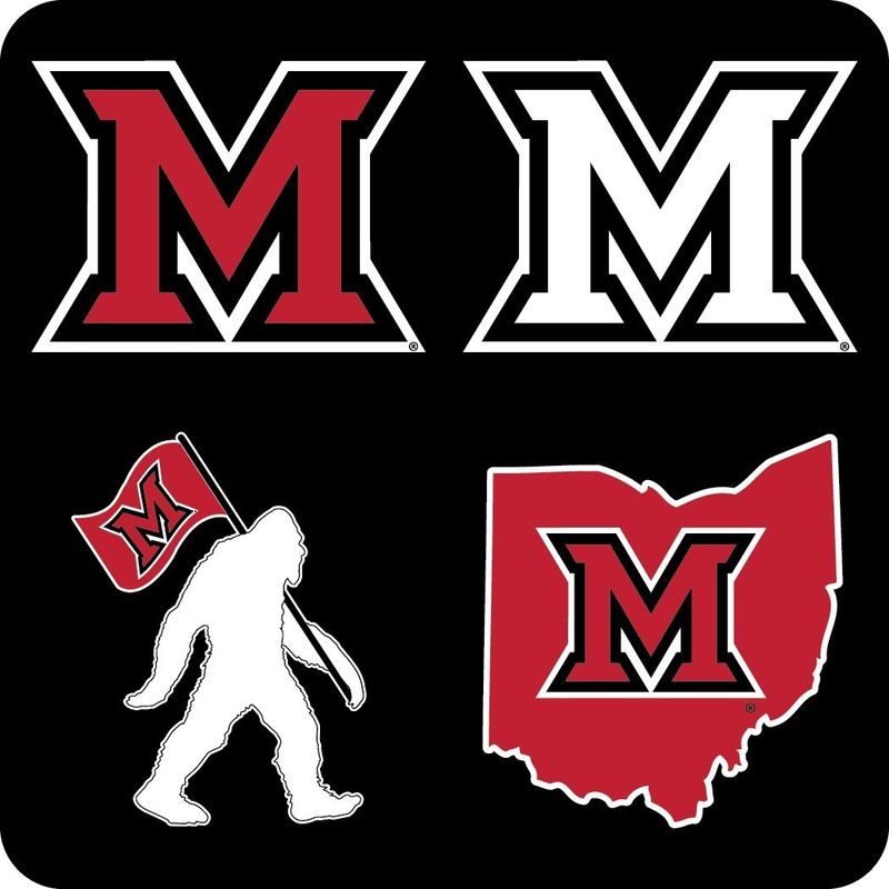 Miami 4 Pack Decals with State and Bigfoot
