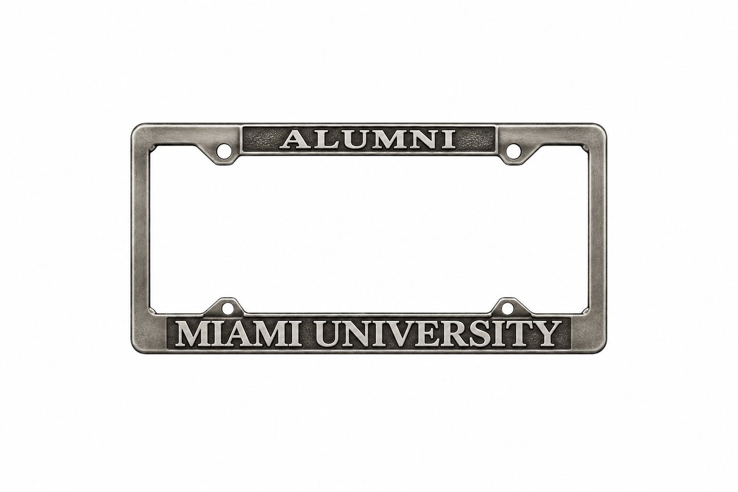 Miami University Alumni Pewter License Plate Frame