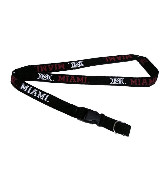 Miami Black Woven Lanyard