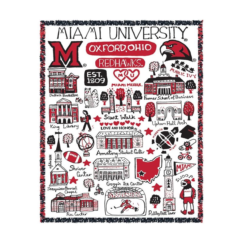 Miami Julia Gash Design Tapestry Throw Blanket