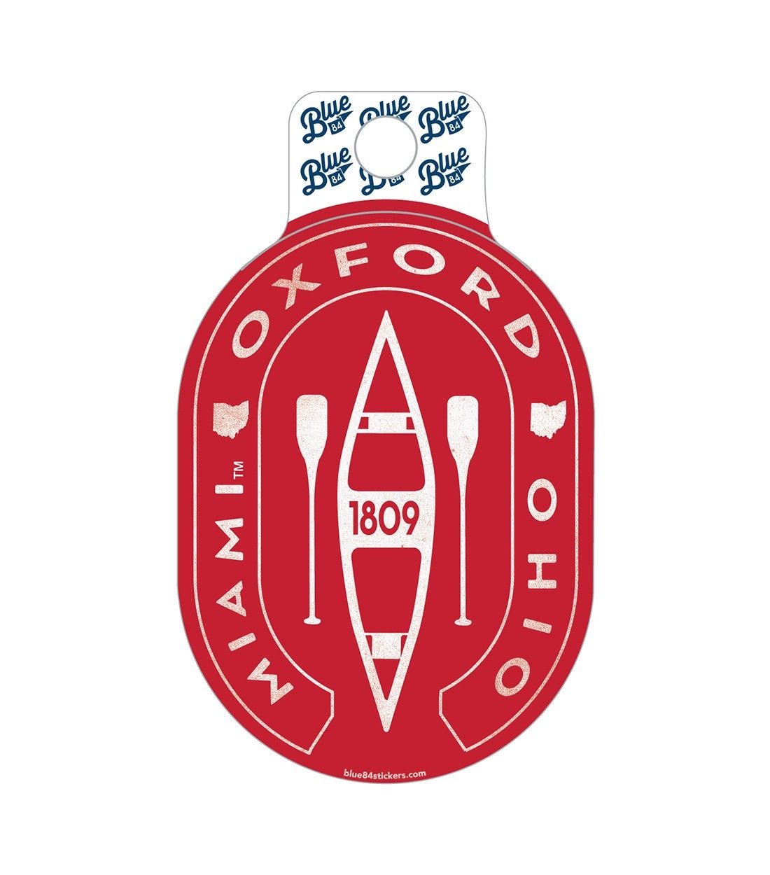 Miami Oxford Ohio Canoe Sticker