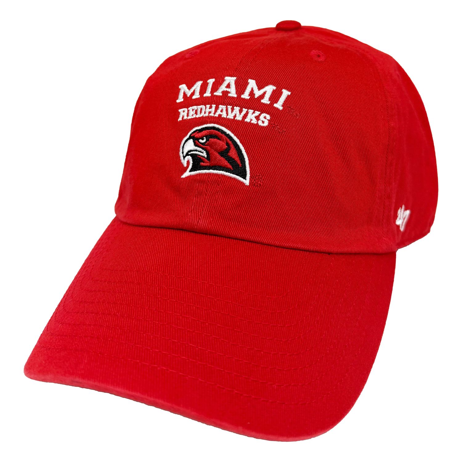 Miami University RedHawks ’47 Red Clean Up Adjustable Hawk Head Hat
