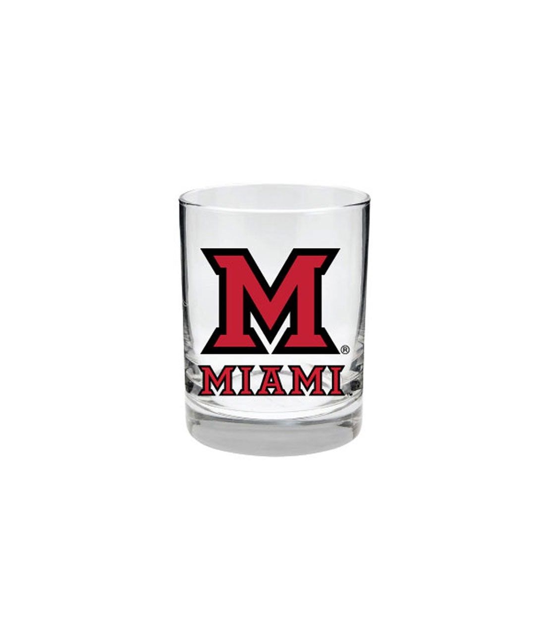 Miami RedHawks 11oz. On the Rocks Glass