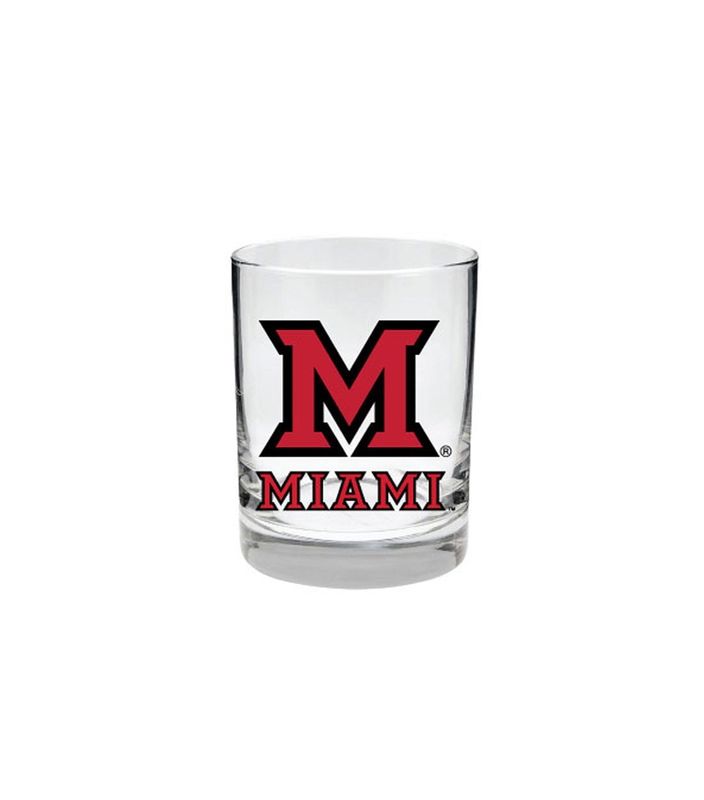 Miami RedHawks 11oz. On the Rocks Glass