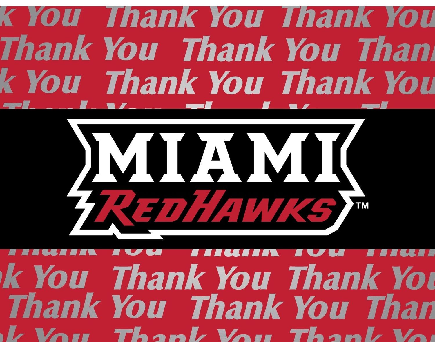 Miami RedHawks 10-pack Thank You Cards