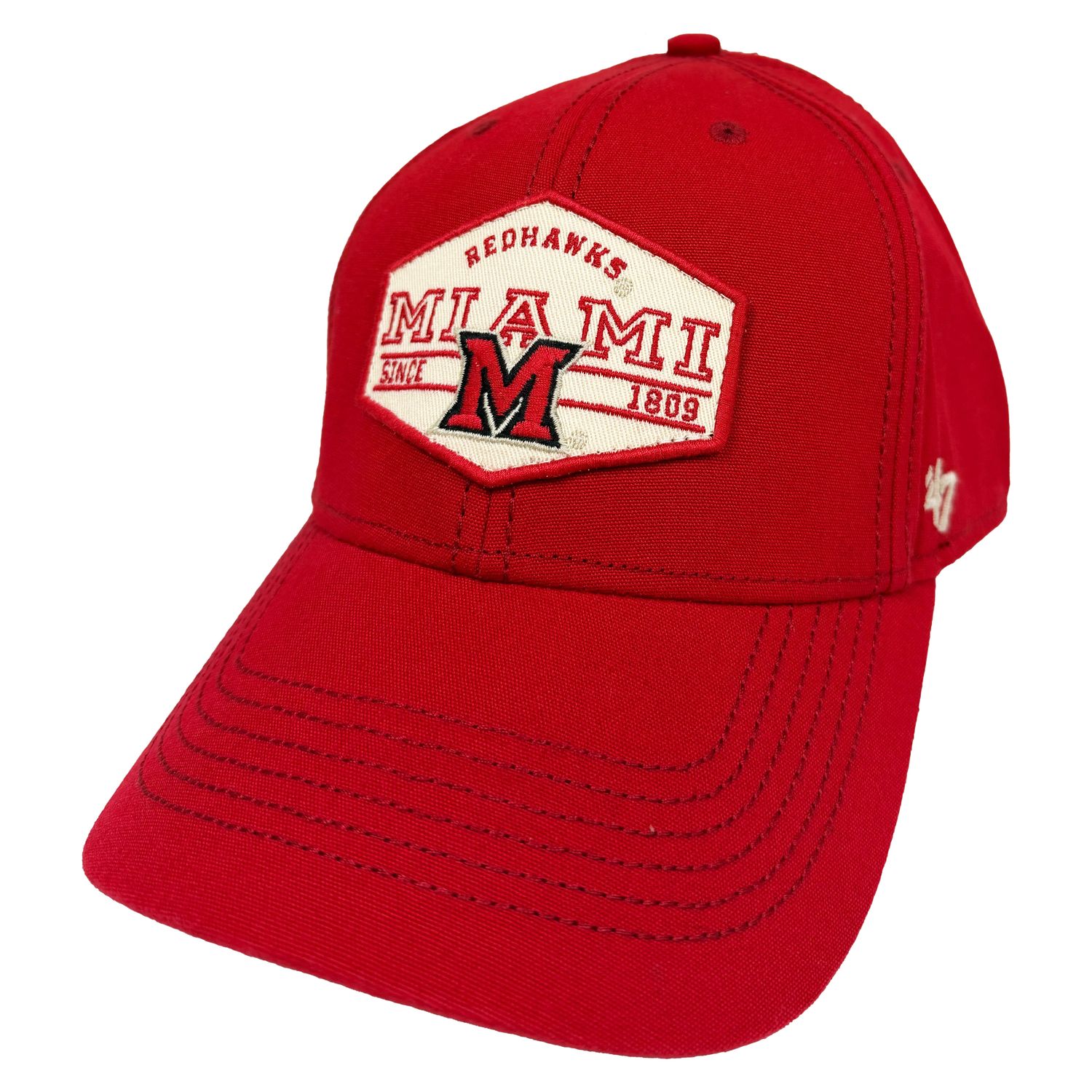 Miami University RedHawks ’47 Red Arcadia MVP Patch Adjustable Hat