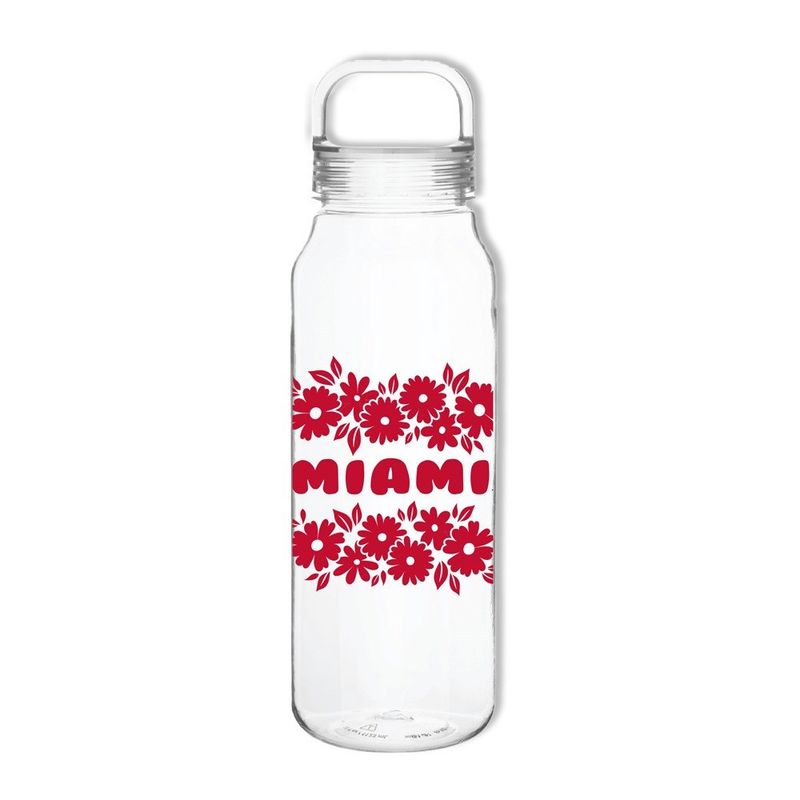 Miami RedHawks Clear Floral Waterbottle