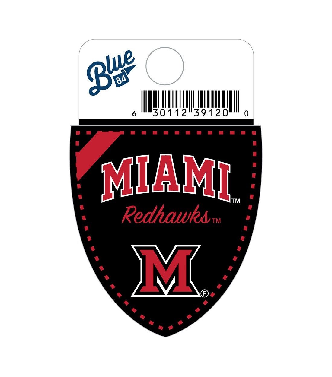 Miami Redhawks Black Shield Sticker