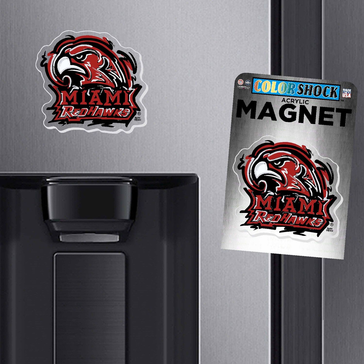 Miami RedHawks CDI Swoop Justin Patten Acrylic Magnet